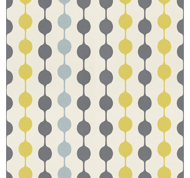 Scandinavian roller blind with vibrant hanging circles - TenStickers