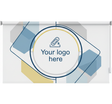 Office roller blind with personalized logo design - TenStickers