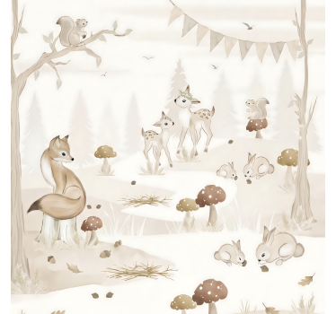 Tree roller blind for a whimsical woodland nursery - TenStickers