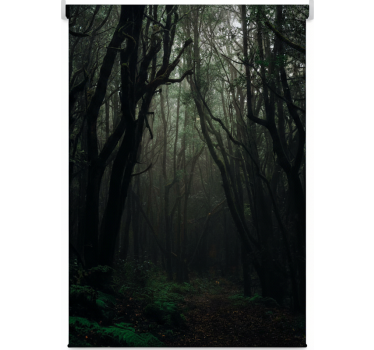 Tree roller blind dark mystic woods - TenStickers