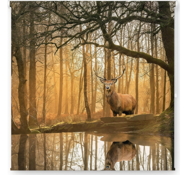 Tree roller blind golden stag lake - TenStickers