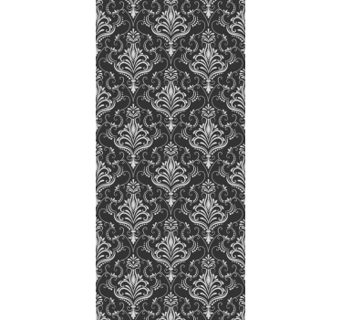 Home office roller blind with baroque floral design - TenStickers