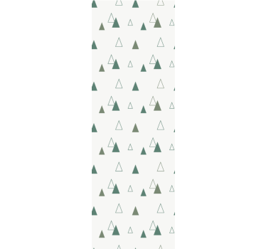 Home office roller blind triangles in nature colors - TenStickers