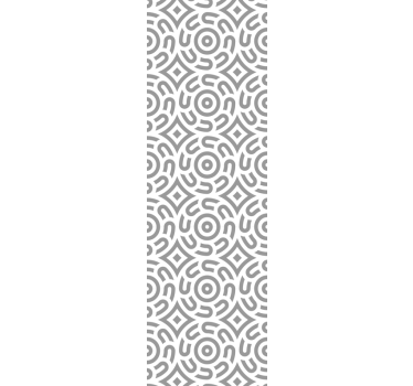 Home office roller blind white geometric circles - TenStickers