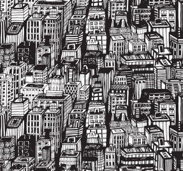 Home office roller blind new york city skyline - TenStickers