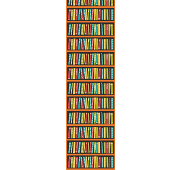 Home office roller blind full colorful library - TenStickers
