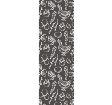 Kitchen roller blind rustic kitchen design - TenStickers