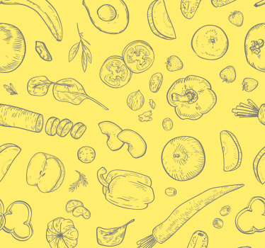Fruitful sketches kitchen roller blind - TenStickers