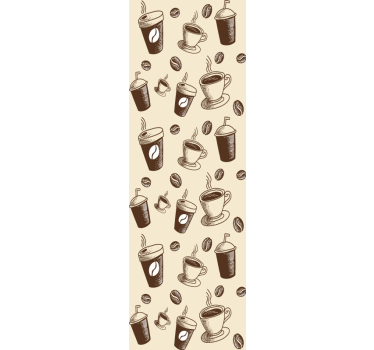 Kitchen roller blind coffee pattern design - TenStickers