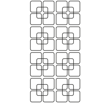 Kitchen roller blind with black squares urban pattern - TenStickers