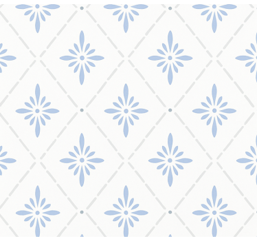Kitchen roller blind with blue diamond tiles - TenStickers