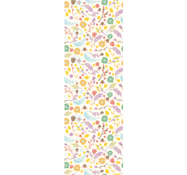 Kitchen roller blind with typical polish floral pattern - TenStickers