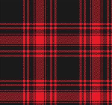 Kitchen roller blind menzies tartan black red check - TenStickers