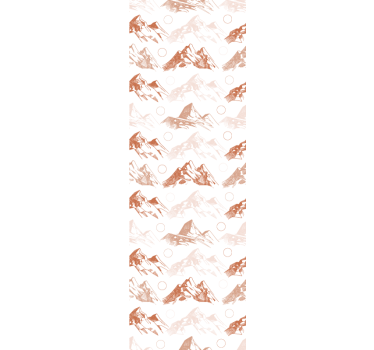 Dining room roller blind with terracotta mountain design - TenStickers