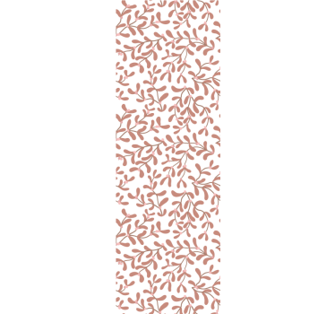 Terracotta small leaves dining room roller blind - TenStickers