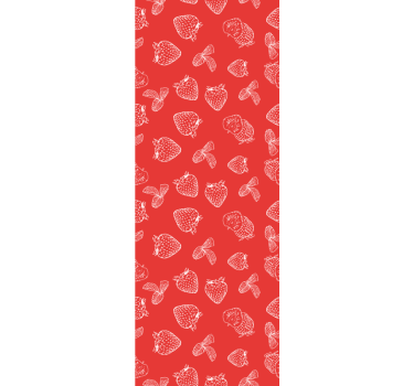 Dining room roller blind seamless strawberry design - TenStickers
