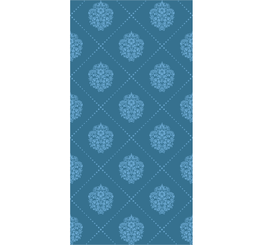 Dining room roller blind floral diamond design - TenStickers