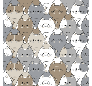 Children room roller blind with cats illustration - TenStickers