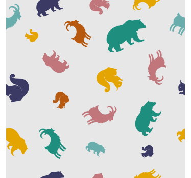 Children room roller blind with chamois and bears pattern - TenStickers