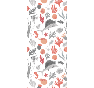 Children room roller blind with marine life design - TenStickers