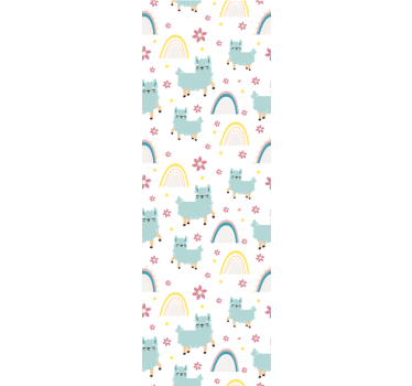 Children room roller blind with funny sheep unicorns pattern - TenStickers