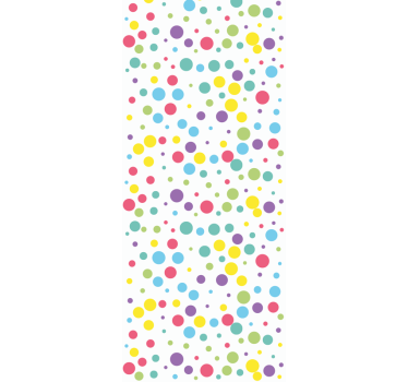 Children room roller blind with colorful polka dots - TenStickers