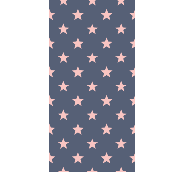 Children room roller blind pink and grey stars - TenStickers