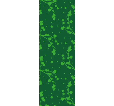 Children room roller blind with green korean trees - TenStickers