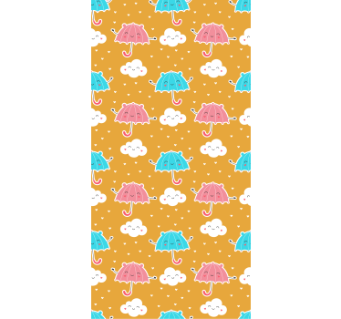 Children room roller blind with colorful umbrella design - TenStickers
