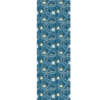 Children room roller blind city map design - TenStickers