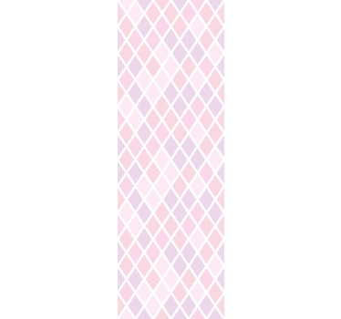 Children room roller blind with pink and white diamonds - TenStickers