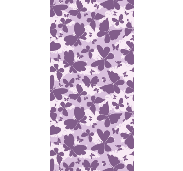 Children room roller blind cloudy sky purple butterfly - TenStickers