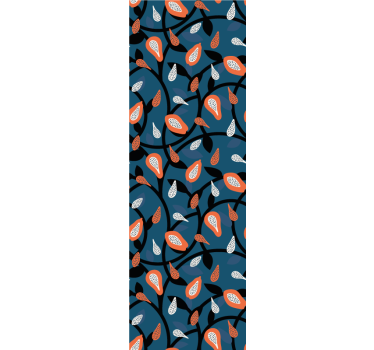 Papaya and plants teenage bedroom roller blind - TenStickers