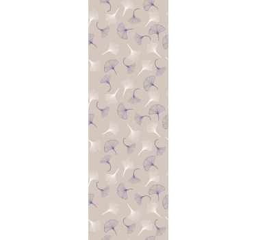 Modern roller blind ginkgo leaves cream - TenStickers