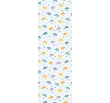 Modern roller blind with colorful umbrella cartoon design - TenStickers