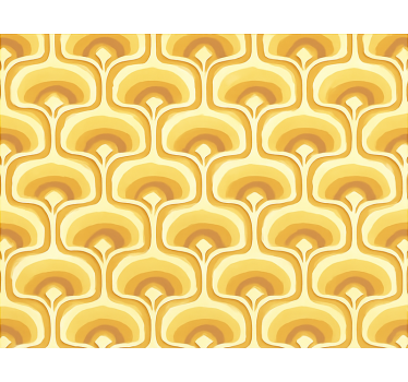 Yellow roller blind with retro yellow design - TenStickers
