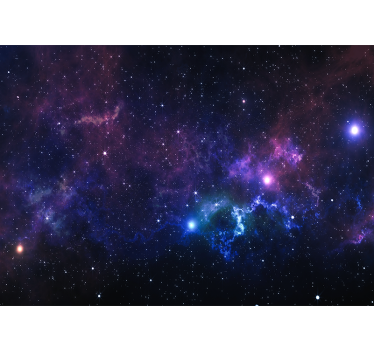 Living room roller blind starry universe design - TenStickers