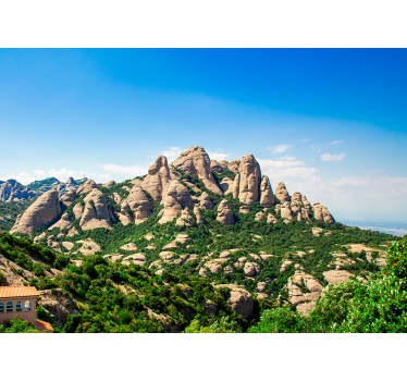 Living room roller blind montserrat cathedral mountain - TenStickers