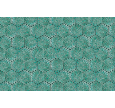 Green roller blind gaudí green tile design - TenStickers