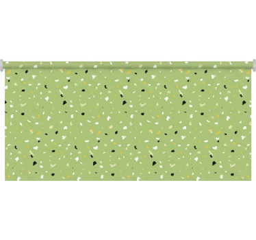 Green roller blind in terrazzo green design - TenStickers