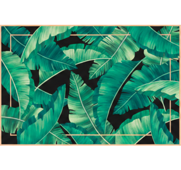 Green roller blind in dark green leaves design - TenStickers
