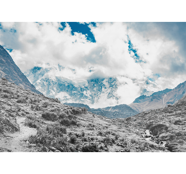 Living room roller blind snowy salkantay pass - TenStickers