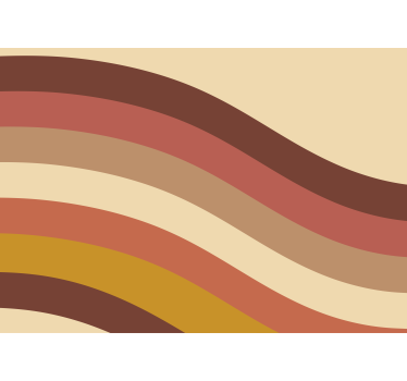 Living room roller blind in 70s stripes design - TenStickers