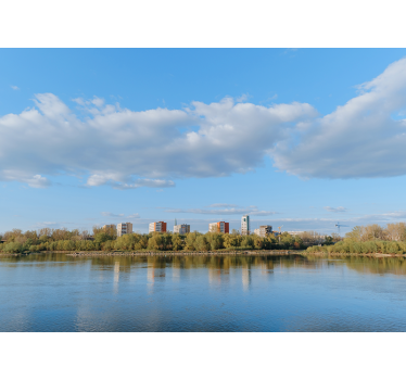Living room roller blind warsaw by the vistula - TenStickers