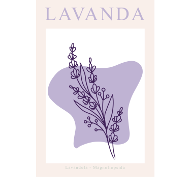 Living room roller blind lavender minimalist - TenStickers