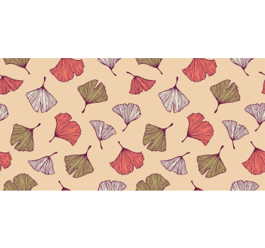 Living room roller blind colorful ginkgo leaves - TenStickers