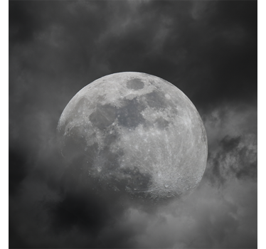Living room roller blind in gray planet design - TenStickers