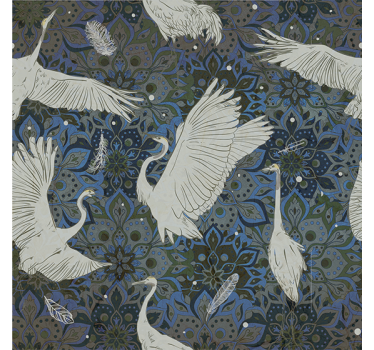 Living room roller blind with oriental ornaments - TenStickers
