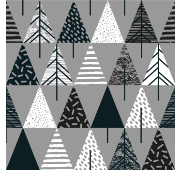 Living room roller blind minimalist nordic trees - TenStickers