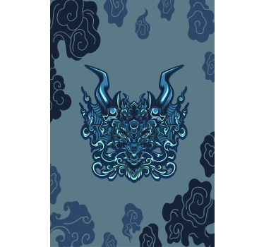 Living room roller blind mythical dragon design - TenStickers